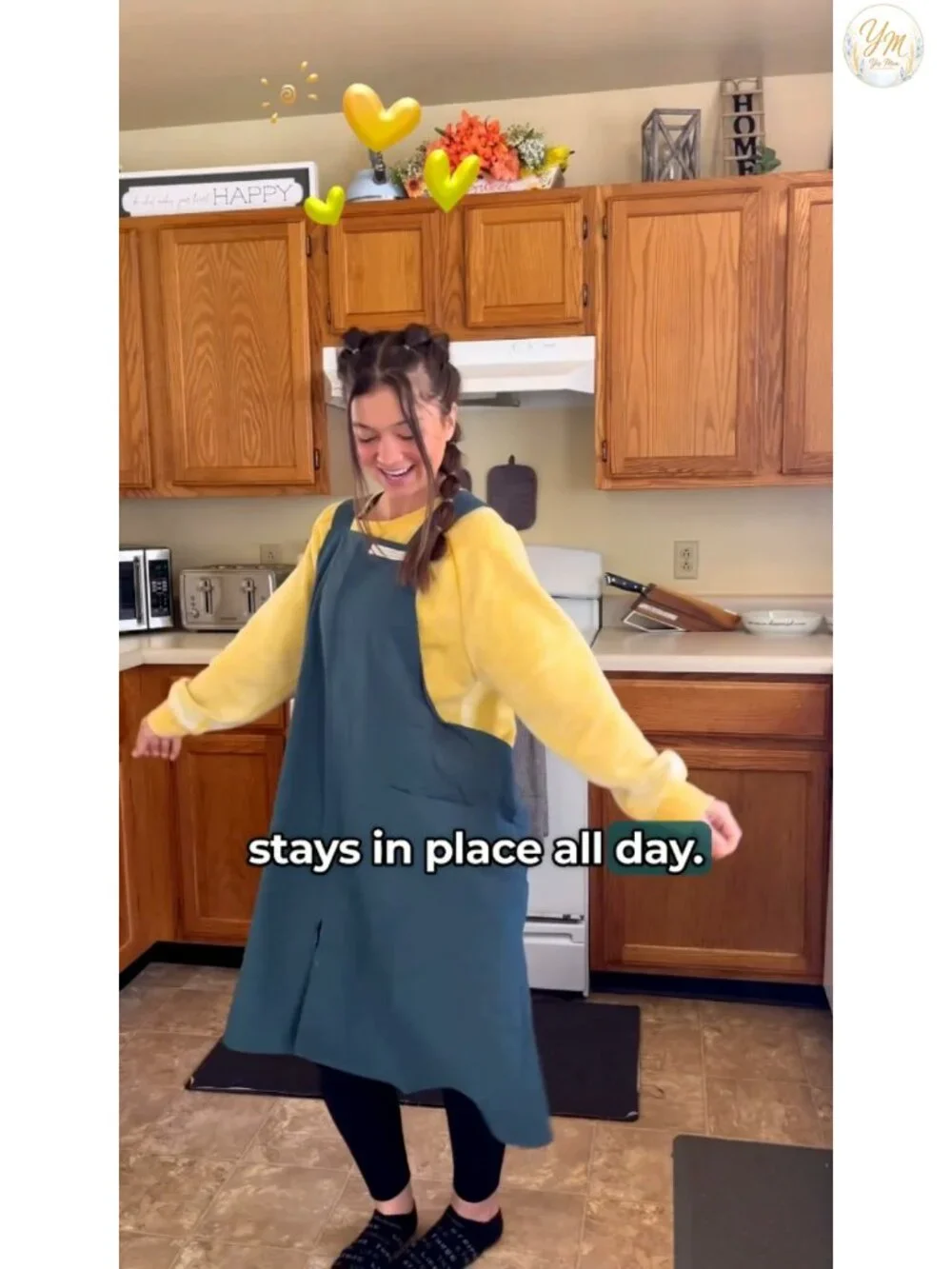 100% Cotton Unisex Cross-Back Apron with Large Pockets
